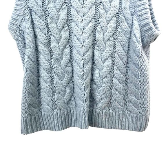 Rails Alexis cable knit wool alpaca Sweater Vest Size S baby‎ sky blue - Picture 7 of 10